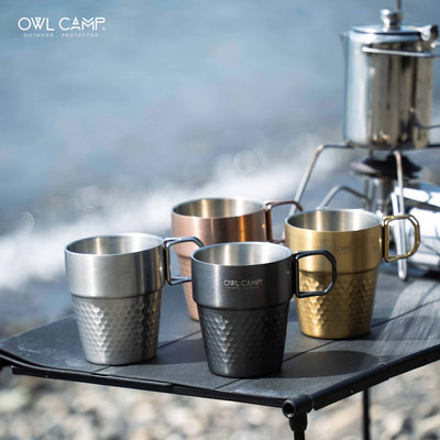 锤纹双层雪拉杯 (4色)