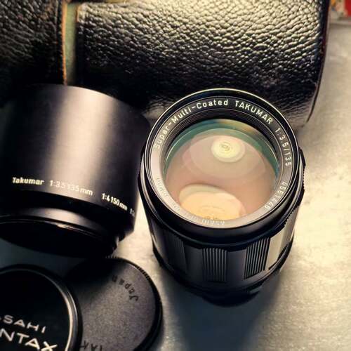 大全套超级多膜太苦玛135mmF3.5镜头，收藏级SMC TAKUMAR M42螺口