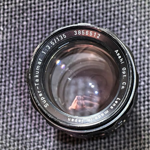 宾得SUPER-TAKUMAR 135/3.5M42螺口镜头，PENTAX 135F3.5老镜头