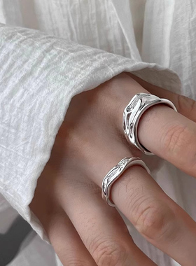 2026新款冷淡风不规则开口戒指