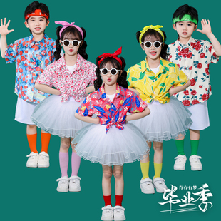 六一儿童演出服复古港风啦啦队幼儿园表演舞蹈衬衫小学生合唱服