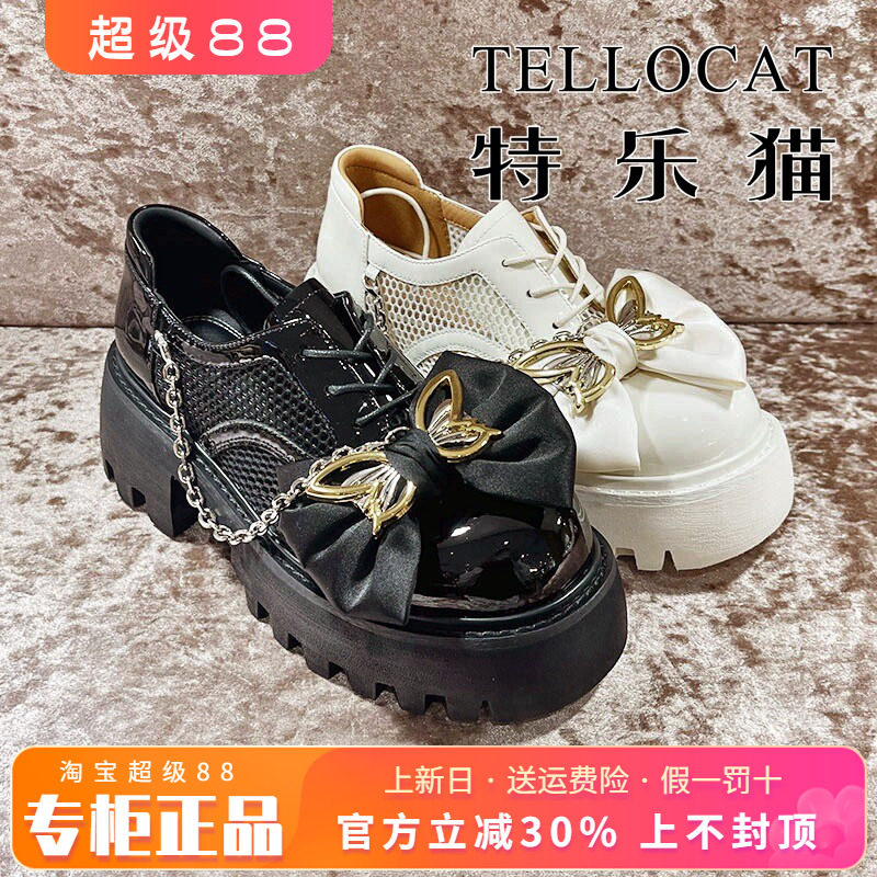 圆头小皮鞋单鞋蝴蝶结女鞋特乐猫