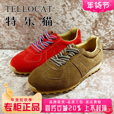 专柜正品特乐猫女鞋2025秋新款平底舒适系带休闲单鞋TSS53S02501