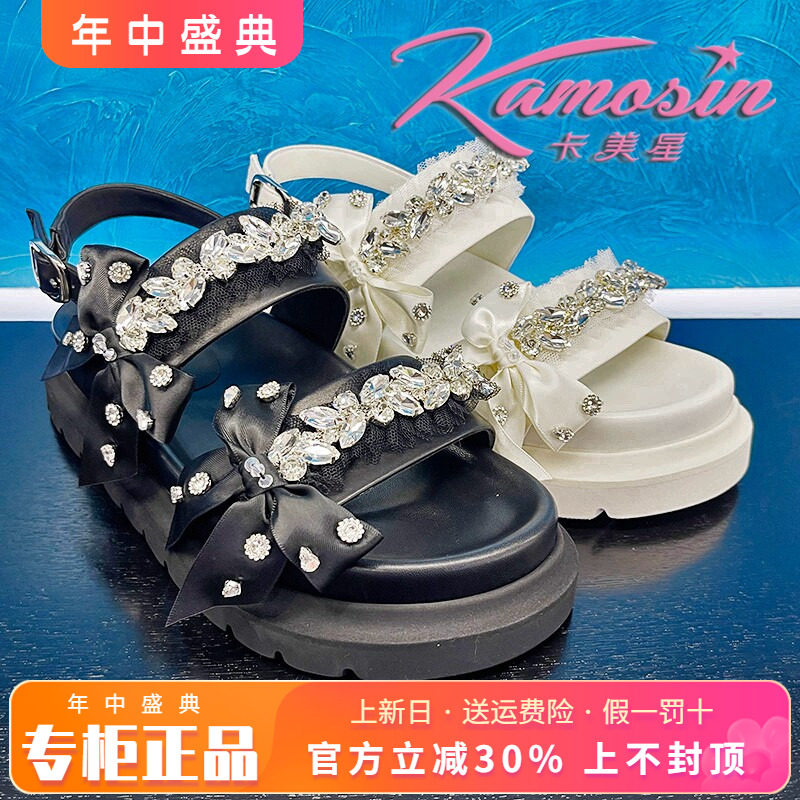 正品卡美星Ah女鞋热销夏季新款休闲厚底个性舒适凉鞋KNS42L96042