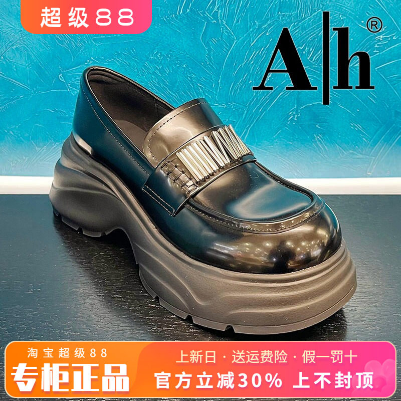 正品卡美星Ah女鞋2025春新款粗跟中跟方头英伦风单鞋ALS51G32808