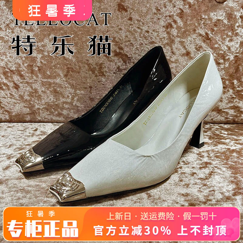 专柜正品特乐猫女鞋2025春新款个性细跟方头高跟单鞋TZH51C51010