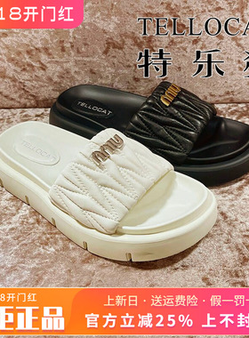 正品特乐猫女鞋促销夏新款时尚厚底平底露趾凉拖鞋TLX32L65601