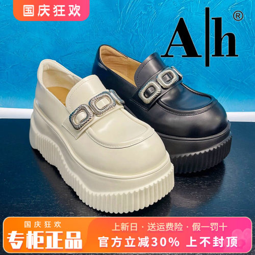 正品卡美星Ah女鞋2025春新款厚底高跟圆头英伦风单鞋AXT51G67062