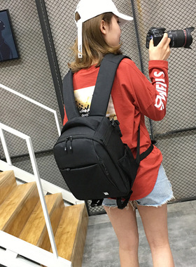 小型防盗双肩包男女尼康佳能相机包800D 70D 6D 60D 5D4摄影背包