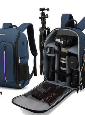 适用于佳能尼康单反相机包多功能双肩摄影包700d 200d80d背包索尼