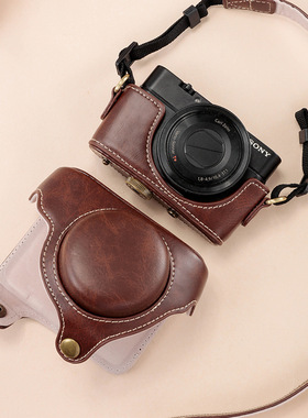 索尼黑卡RX100 M6相机包100 M2 M3 M4 M5A M5皮套WX700单肩保护壳