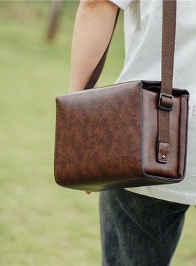 适用富士xt5xs20相机包男女佳能r10微单zve10a7c2单肩PU皮摄影包