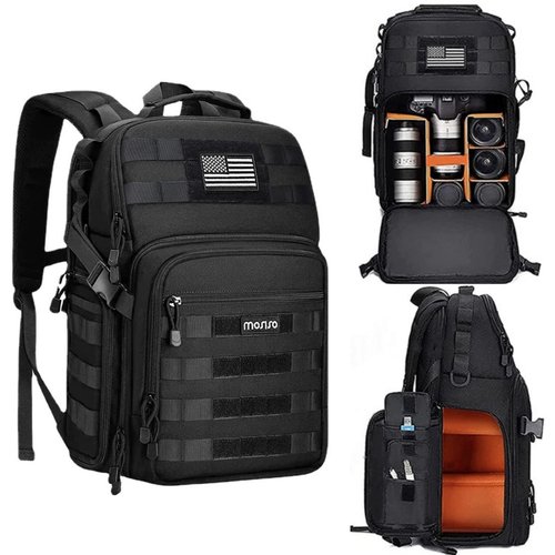 可侧取上下仓双肩数码相机包