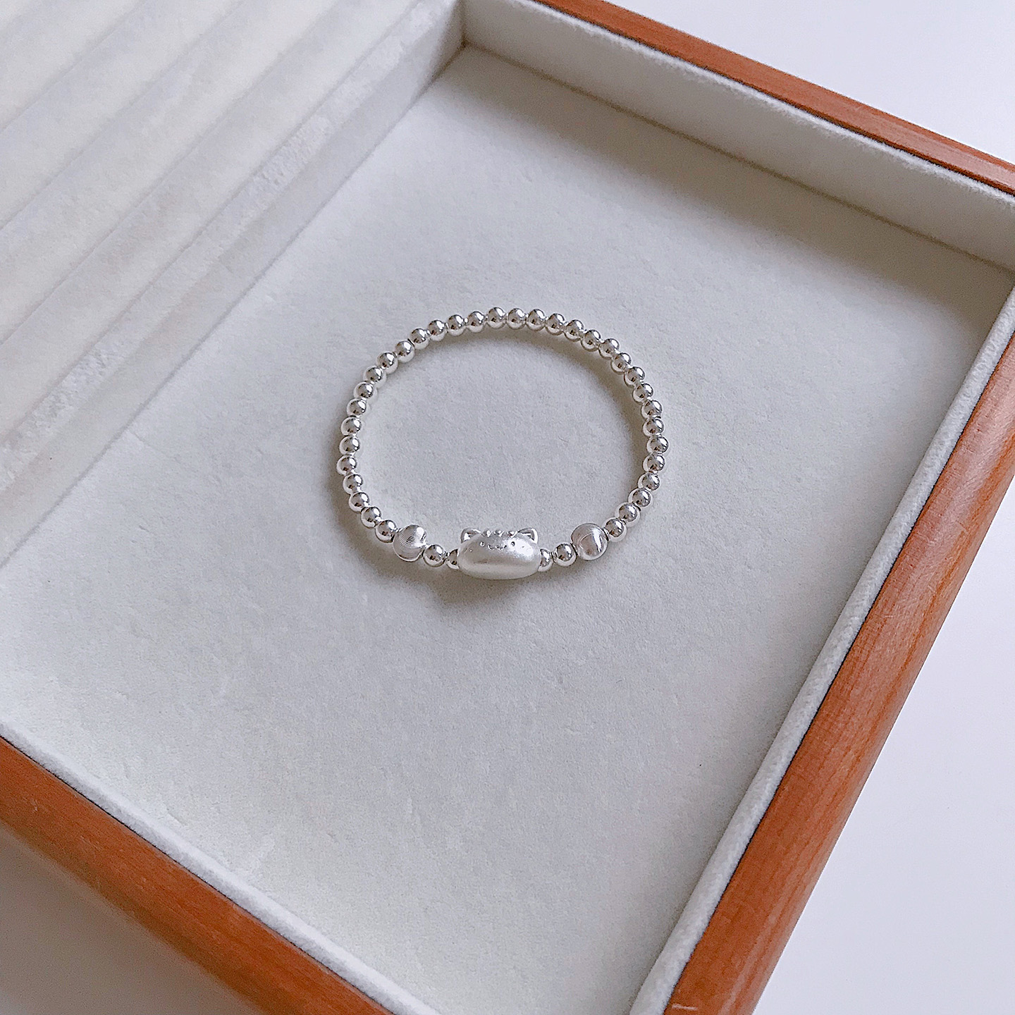 小众设计闪闪发亮银手链精致简约