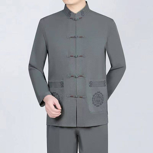 铂瑾男装秋冬季中老年男士长袖爸爸衣服爷爷休闲上衣套装运动套装