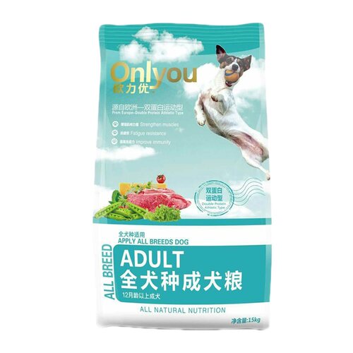 欧力优狗粮成犬双蛋白贵宾金毛