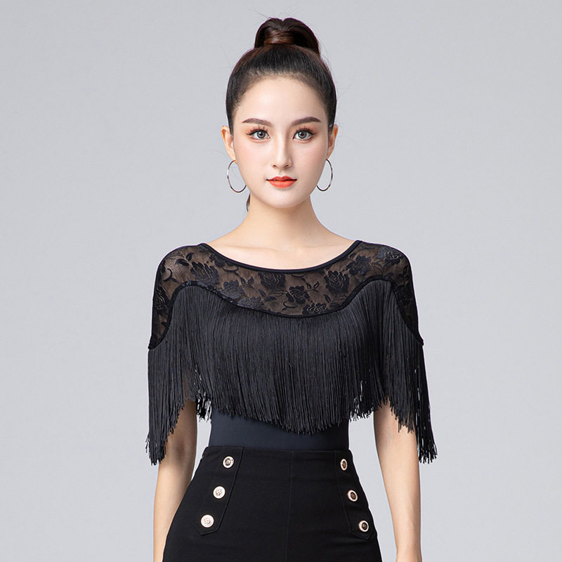 贝莎拉丁舞服装跳舞衣服形体训练女走秀礼仪摩登舞蹈成人练功上衣
