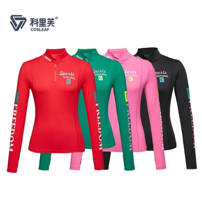 骑行服半拉链运动印花运动T恤