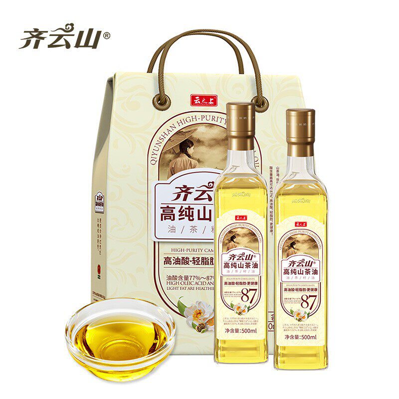 齐云山山茶油500ml*2礼盒高油酸赣南茶油食用油春节团购福利送礼