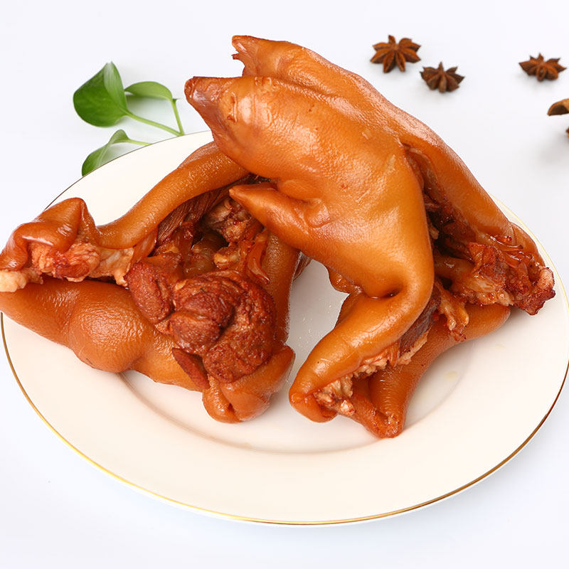 喜旺脱大骨猪蹄400g*2袋熟食真空即食五香咸猪脚零食小吃卤酱猪蹄