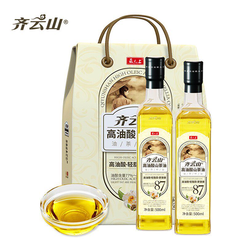 齐云山高油酸山茶油压榨500ml*2