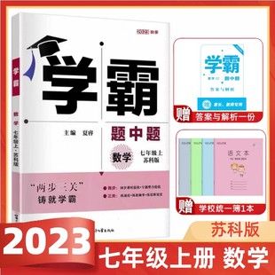 2023秋学霸题中题数学七年级上册苏科版 期中期末测试卷学霸七年级上册江苏 同步课时训练辅导练习册单元 SK初一7年级数学上苏教版