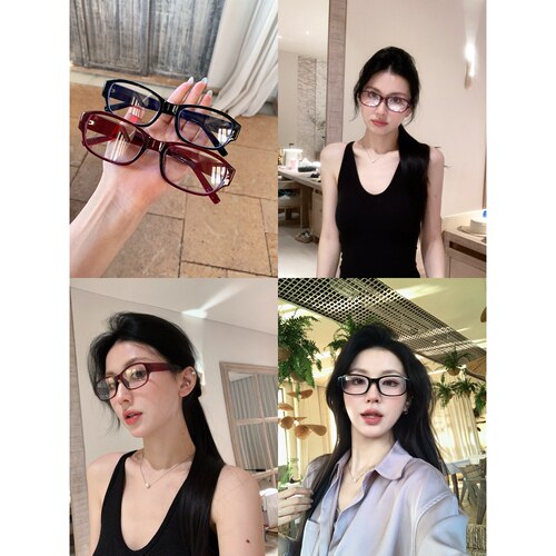 小象超显白安吉拉红防蓝光眼镜