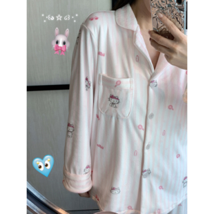 小象【kitty脑袋】卡通棒球海岛加厚保暖家居服女睡衣套装冬