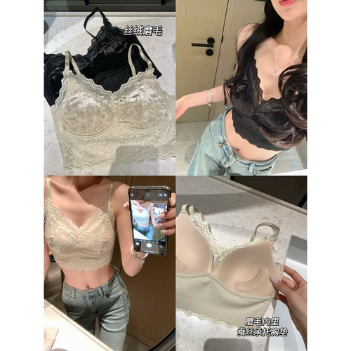 蕾丝木耳边性感软糯手感打底衫