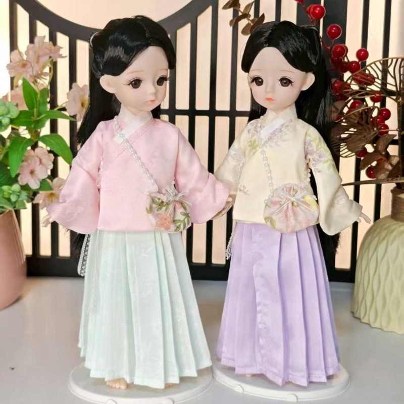 BJD素体16分整套交领明制娃衣