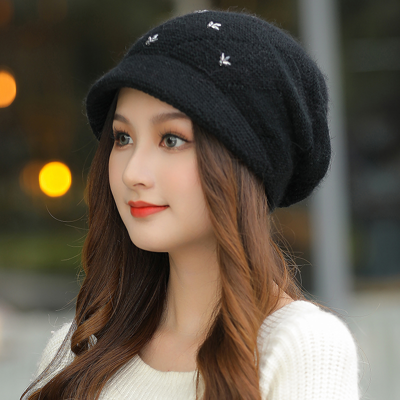帽子女冬天韩版时尚堆堆帽
