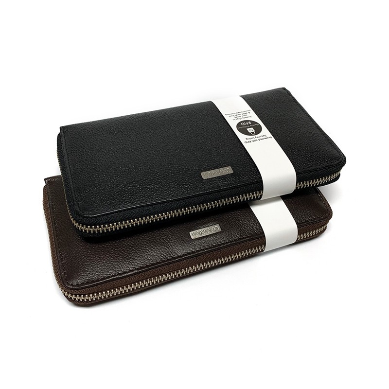 清仓保税Calvin Klein凯文克莱钱包男士商务休闲中长款CK印花皮包