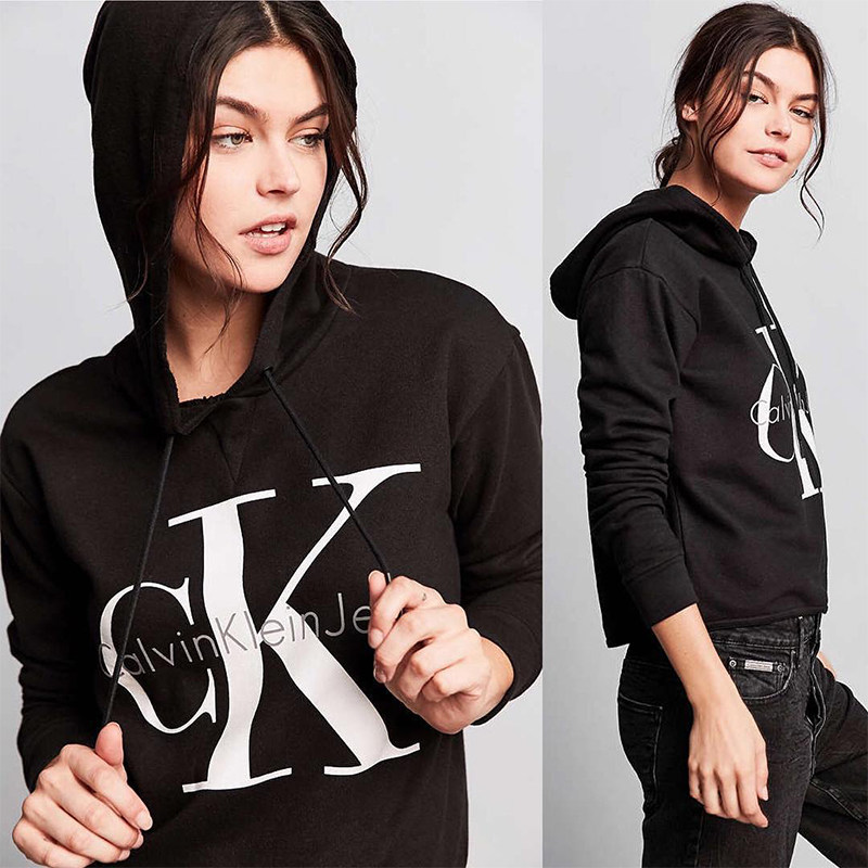 美国Calvin Klein卫衣男士套头宽松外套连帽上衣CK秋冬季情侣装潮