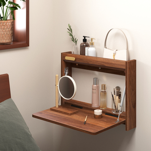 隐形梳妆台小尺寸挂墙式 折叠桌书桌收纳多功能小户型办公桌化妆桌