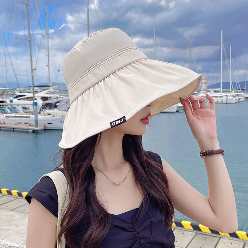 可调节太阳帽子夏季折叠遮脸