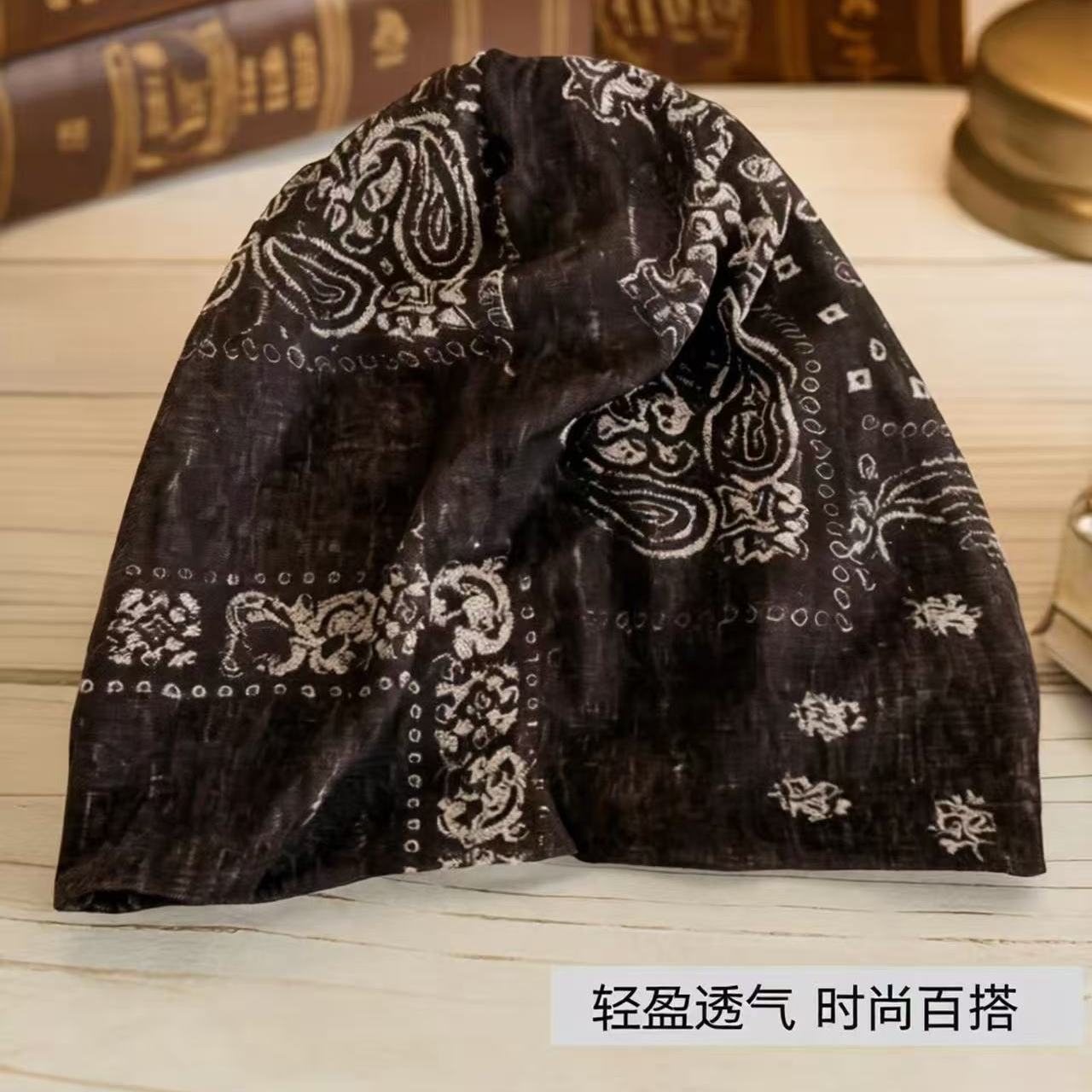 显脸小冷帽女秋冬复古扎染格纹堆堆帽帽子款2026新款网纱轻1017e