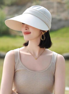 新款防晒帽子女夏季防紫外线帽顶