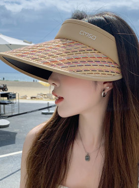 空顶防晒帽女夏季防紫外线大帽檐