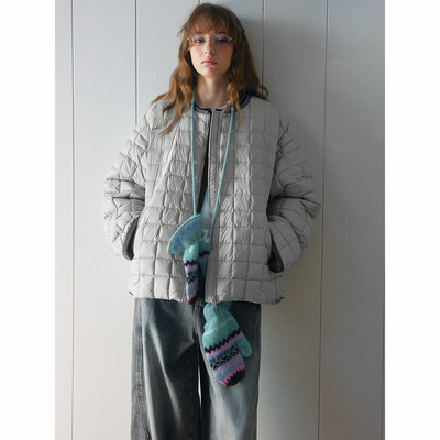 现货Hello September 高密480T春亚纺华夫格轻薄羽绒服H9030