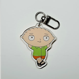 半饺铁盒 饺子度假 恶搞之家FamilyGuy周边可爱搞怪书包包包挂件