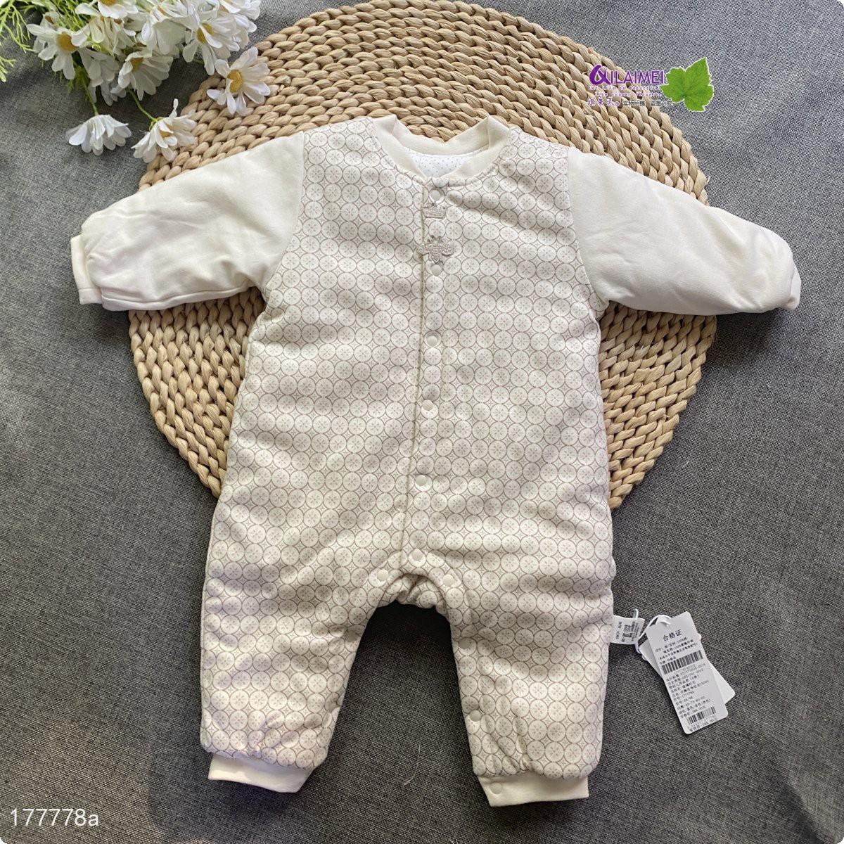 夹棉连体衣秋冬新生儿宝宝衣服