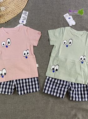 品牌童装婴儿短袖短裤纯棉套装