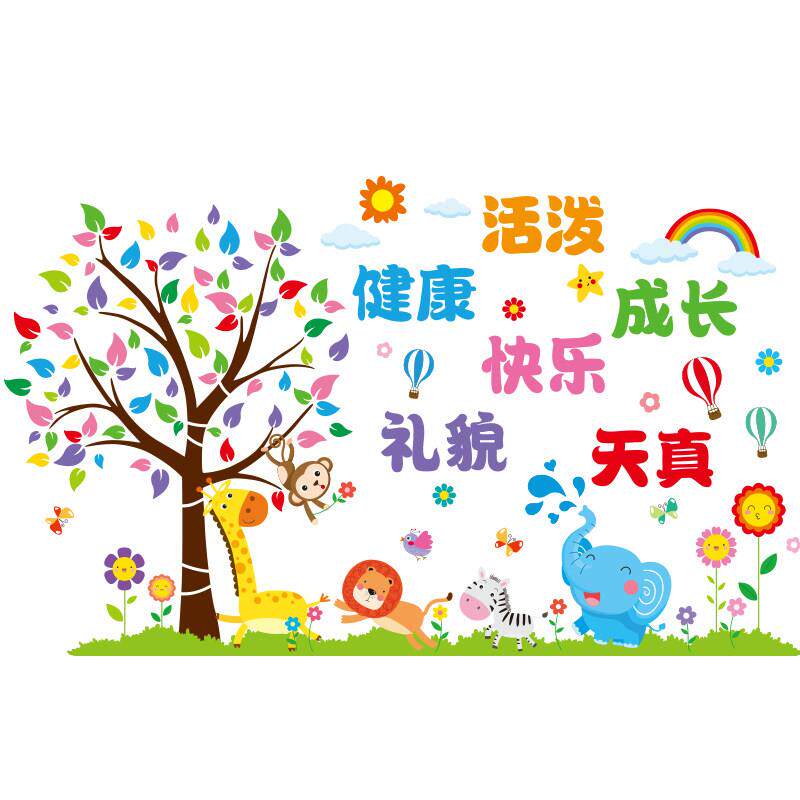 幼儿园环创文化主题墙面室内装饰环境创设布置教室班级墙贴纸创意