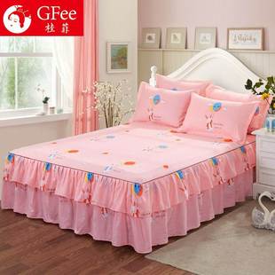 双人床罩单件床裙一米套加厚二五八防滑床垫床单2022新款床围裙罩