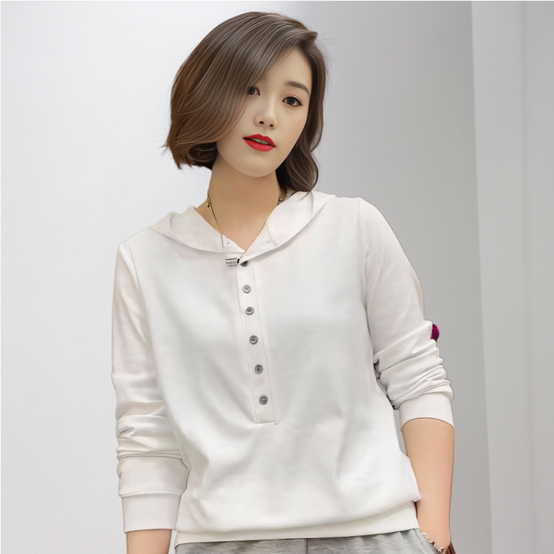 春秋薄款纯棉女时尚长袖