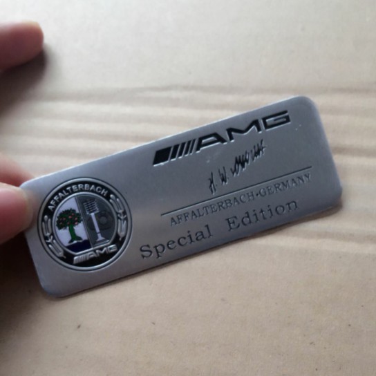 汽车贴标 奔驰AMG改装 苹果树 装饰车标志 车贴 铭牌 铝合金标贴