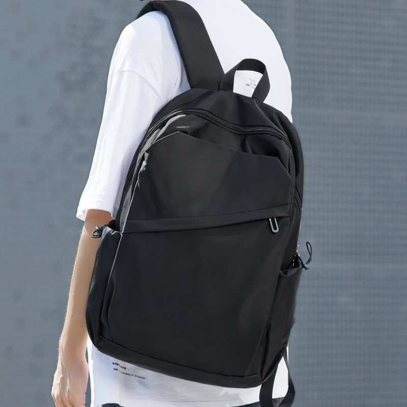 双肩包男士简约休闲防水旅行电脑运动背包潮流高中大学生新款书包