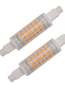 电商爆款调光r7s led 110V 陶瓷15mm直径 78mm长 r7s 600LM日美加