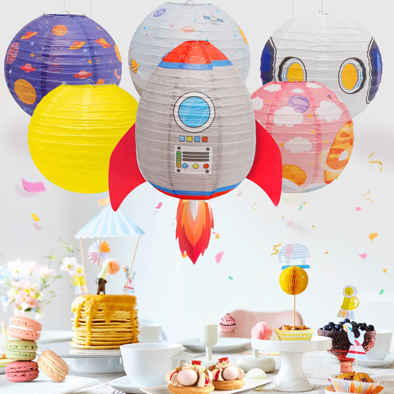 商场店铺太空星球主题活动装饰宇航员火箭月球纸灯笼顶棚创意挂饰,节庆用品/礼品,节日装扮用品,淘宝优惠券,粉丝福利购,淘宝优惠卷