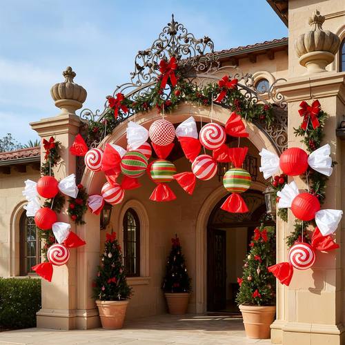 圣诞节装饰室内天花板灯笼蜂窝球